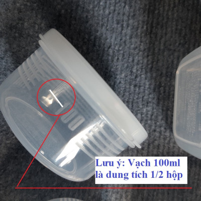 Combo 6 hộp đựng đồ ăn dặm NAKAYA Nhật Bản (3 hộp tròn 180ml + 3 hộp vuông 200ml)