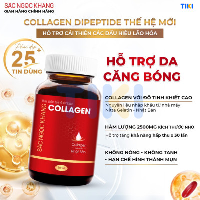 Collagen Sắc Ngọc Khang thế hệ mới 100% từ Nhật Bản [Hộp 60 viên]