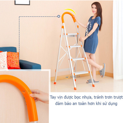 Thang nhôm tay vịn khung INOX Nikita NKT-IN04