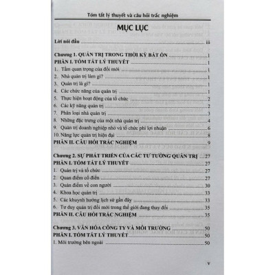 Sách - Quản Trị Học - Tóm Tắt Lý Thuyết Và Câu Hỏi Trắc Nghiệm