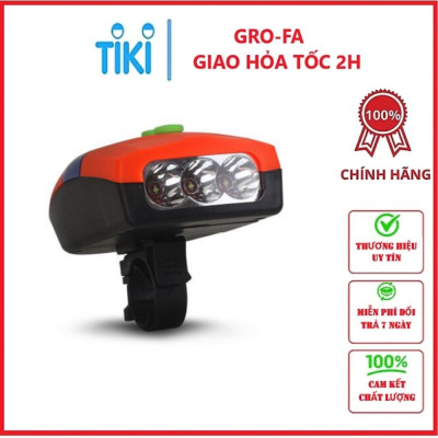 Đèn chiếu sáng có còi dành cho xe đạp - Hàng chính hãng 