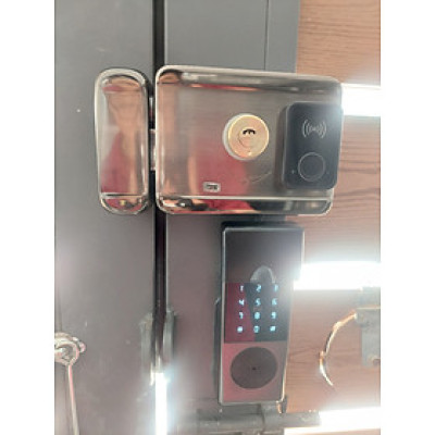 Khóa cửa cổng ngoài trời mở bằng vân tay 2 mặt trong ngoài G04 - Hàng nhập khẩu