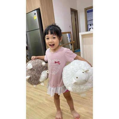 Dễ Thương Tròn Bóng Cừu Búp Bê Sang Trọng