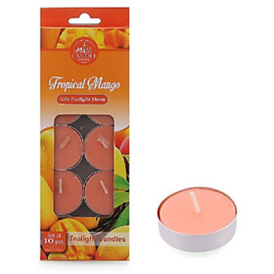 Hộp 10 Nến Thơm Hương Kẹo Ngọt Ngào Miss Candle FTRAMART EDC0368 (Cam)