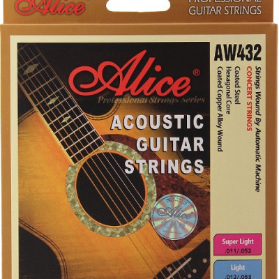 Combo dây đàn guitar acoustic Alice AW432+Capo A107A+ Miếng dán Alice (SOL.G)