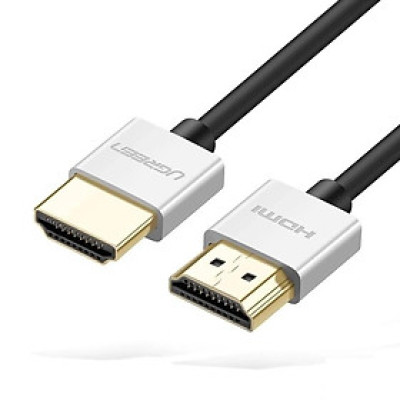 Ugreen UG30476HD117TK 1M màu Bạc Cáp tín hiệu HDMI chuẩn 2.0 sợi siêu nhỏ cao cấp - HÀNG CHÍNH HÃNG