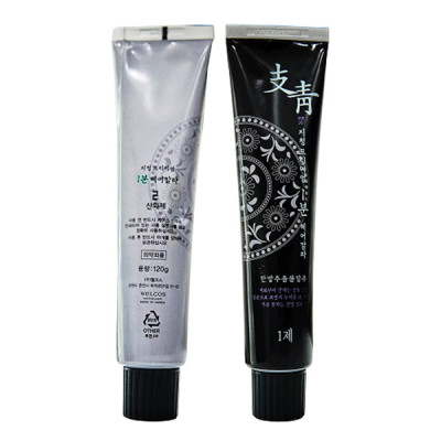 Nhuộm phủ bạc nhanh 1 phút Jichung 1 Minute Hair Color 120g (đen nâu) + Móc khóa