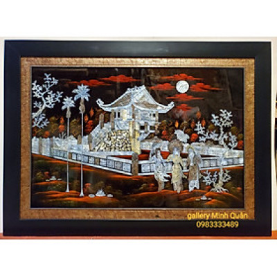 Tranh sơn mài khảm ốc Khuê Văn Các - Chùa Một Cột Hà Nội