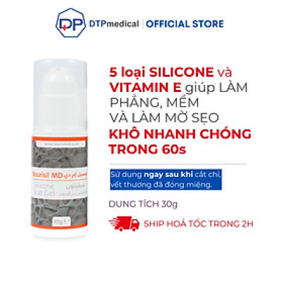 Kem sẹo Nourisil MD cao cấp - Gel sẹo silicone làm mờ và ngăn ngừa sẹo xấu hiệu quả (Chai 10g)