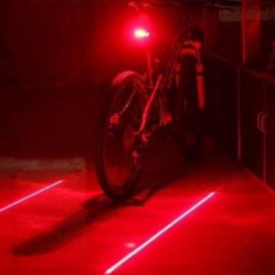 Đèn Hậu Laser Xe Đạp Kèm Giá Đỡ - Hàng chính hãng 