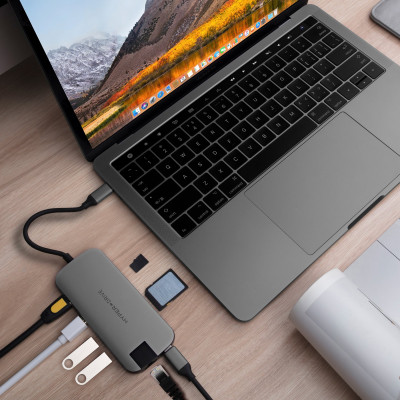 CỔNG CHUYỂN HYPERDRIVE SLIM 8 IN 1 USB-C HUB FOR MACBOOK, SURFACE, PC & DEVICES – HD247B - HÀNG CHÍNH HÃNG