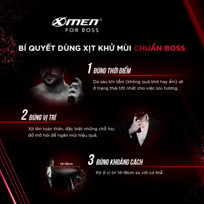XỊT KHỬ MÙI XMEN FOR BOSS 150ML