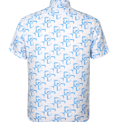 Áo sơ mi nam tay ngắn form suông vạt ngang Khatoco A1MN538T2-CNIN337-2504-N-CÔNG NGHỆ NANO MỚI