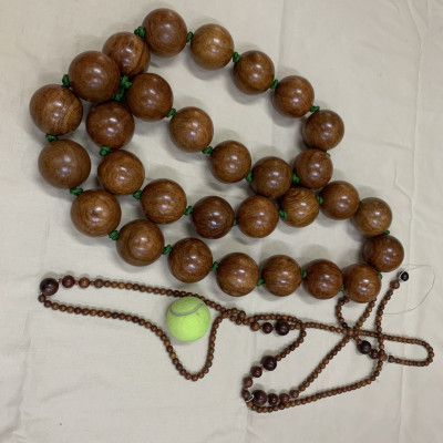 Vòng Lắc Bụng , Lắc Eo Hạt Gỗ Hương Cao Cấp - Vòng 35 hạt 7cm ( video , hình thật )