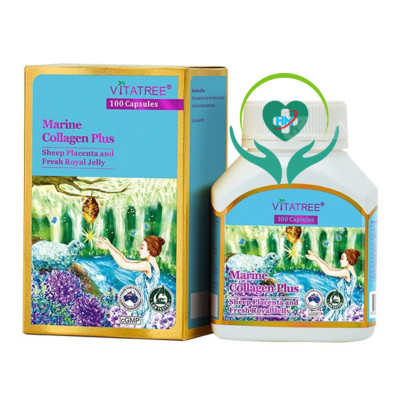 Viên uống Vitatree Marine Collagen plus , hộp 100v, làm đẹp da, chống lão hoá, nhập khẩu Úc
