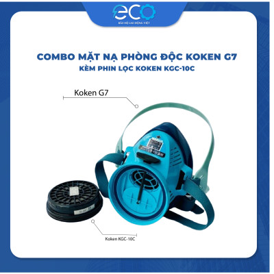Mặt nạ chống hóa chất Koken G7 Nhật Bản dùng những nơi hóa chất, khí độc, bụi bẩn