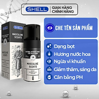 [Chai 100ml] Dung dịch vệ sinh nam hương thơm nam tính - Shell Masculine Scents