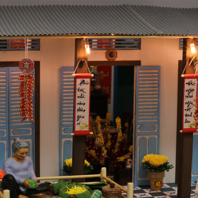 MÔ HÌNH TỰ LẮP RÁP DIY TẾT SÀI GÒN XƯA VÀ NAY - ĐÊM GIAO THỪA - TX05