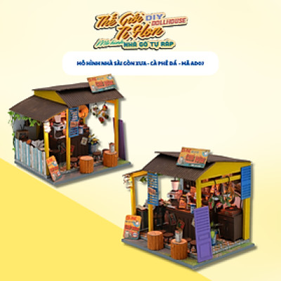 MÔ HÌNH TỰ LẮP RÁP DIY SÀI GÒN THU NHỎ - CÀ PHÊ ĐÁ - AD07