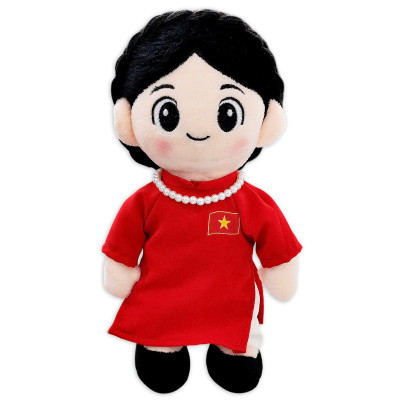 Gấu Bông Đồng Chí Hậu Phương 25 cm - ZooZoo - Áo Dài Đỏ