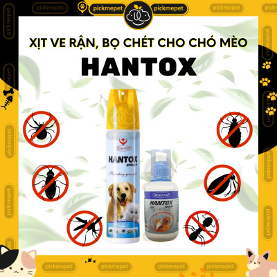 Hantox Spray - Xịt Ve Rận, Bọ Chét, Ghẻ Cho CHÓ MÈO 100ml 300ml