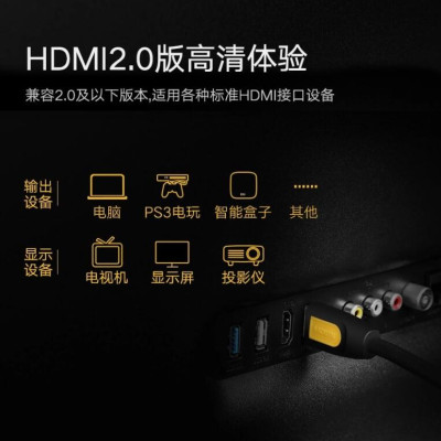 Ugreen UG10167HD101TK 5M màu Vàng Cáp tín hiệu HDMI chuẩn 1.4 hỗ trợ phân giải 4K * 2K - HÀNG CHÍNH HÃNG