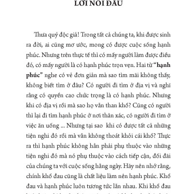Hạnh phúc ngay trong ta