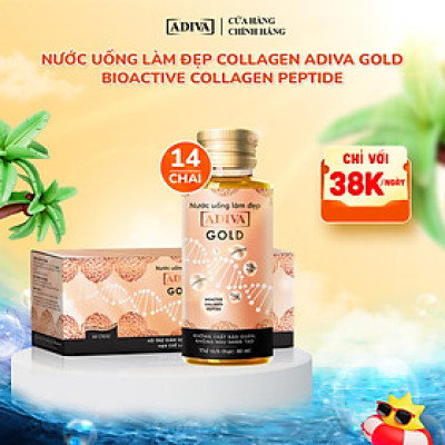 Nước uống làm đẹp Collagen ADIVA Gold (14 lọ x 30ml /hộp)