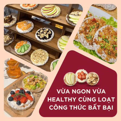 [Vị Huyền Mễ, Nguyên Bản, Yến Mạch] - Bánh Gạo Lứt Ăn Kiêng GUfoods 170g - Tập Gym, Giảm Cân, Thực Dưỡng, Eat Clean, Ăn Vặt Healthy, Không Chiên Dầu