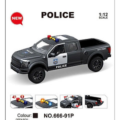 TOYSTAR - 666-91P Mô hình xe ô tô cảnh sát thành phố màu ghi (KT 41x16x21cm)
