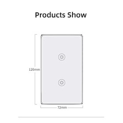 Công tắc chữ nhật thông minh Wifi / Zigbee bo viền 2 Gang - neoSSW2