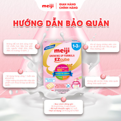 Combo 1 Hộp Sản Phẩm Dinh Dưỡng Công Thức Meiji Infant Formula (800g) Và 1 Hộp Meiji Growing Up Formula Ezcube (560g)