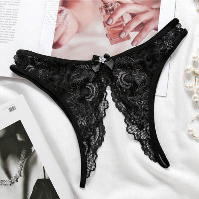 Quần Lọt Khe Xẻ Đáy Nữ Ren SEXY Free Size - Màu đen