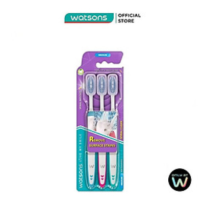 Bàn Chải Đánh Răng Watsons Spiral Clean Toothbrush (Medium) 3s