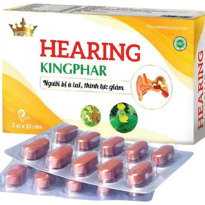 Viên uống Hearing Kingphar, cải thiện thính lực, giảm ù tai, hộp 30v