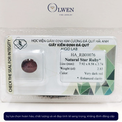 Viên đá Ruby sao thiên nhiên_HA-RB00076