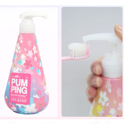 Kem đánh răng PumPing Flower hoa anh đào bảo vệ răng chắc khỏe Hàn Quốc 285g
