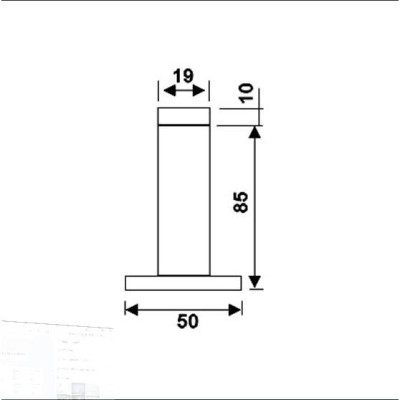 Chặn cửa loại dài 19*25*50 Glaze - Inox304