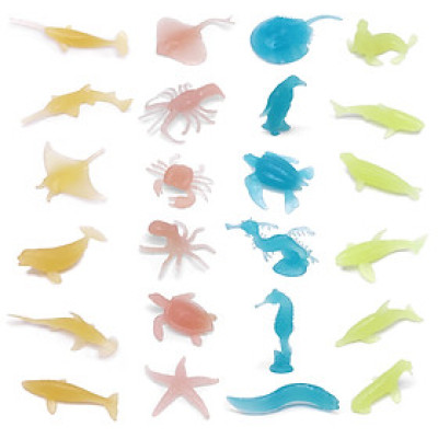 Set 24 đồ chơi mô hình động vật biển dạ quang cho bé