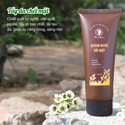 Scrub Nghệ Tẩy Tế Bào Chết Da Mặt, Giúp Sạch Da và Trắng Da Sâu Từ Bên Trong Wonmom 70g