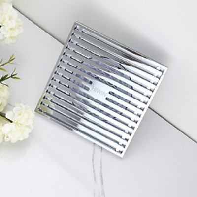 Ga thoát sàn ngăn mùi đồng mạ crom sáng bóng chống ăn mòn tốt Hiwin FD-4852H bề mặt 120x120