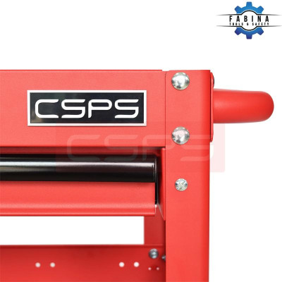 Xe đẩy CSPS 3 ngăn 01 hộc kéo - 71cm màu đỏ