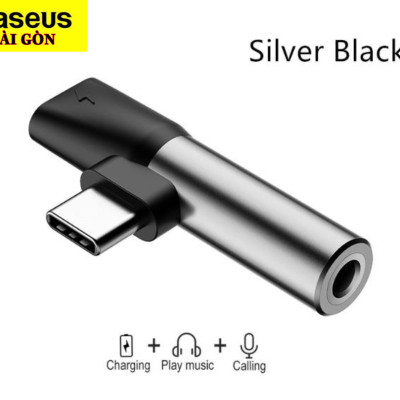 Cáp chuyển Baseus L41  Type C sang Audio 3.5mm và Type C- Hàng chính hãng