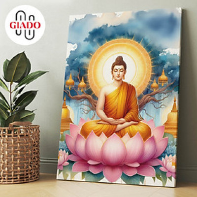 Tranh ảnh thờ treo tường hoặc tranh để bàn mẫu Phật Thích Ca Mâu Ni thiền định