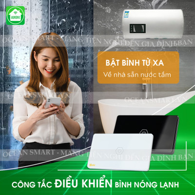 Công Tắc Chống Giật Bình Nóng Lạnh Thông Minh Luxury - CTCG-LUXCN