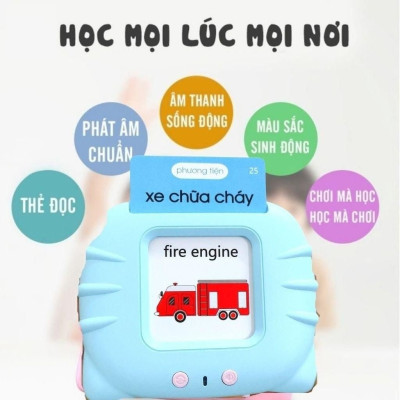 Máy Đọc Thẻ Tiếng Anh, Máy Đọc Thẻ Song Ngữ Anh Việt 255 Thẻ 510 Từ Vựng