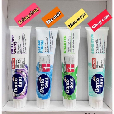 Kem Đánh Răng Dontodent Đức 125ml bảo vệ nướu và giảm sâu răng làm trắng răng