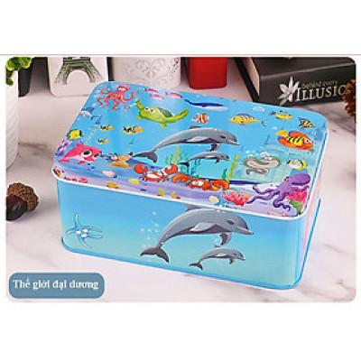 Bộ Đồ Chơi Tranh Ghép 200 Mảnh Bằng Gỗ Cao Cấp, Bộ Đồ Chơi Xếp Hình 200 Chi Tiết + Kèm Hộp Đựng Bằng Thiếc - Chính Hãng BABYBOSS