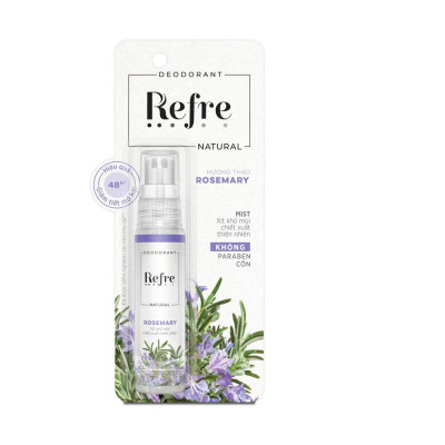 Xịt Khử Mùi Refre Natural 30ml - Hương Hương Thảo