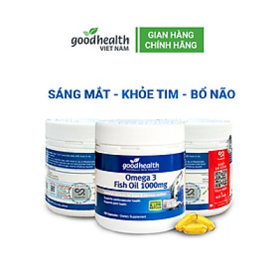 Combo 3 Hộp Dầu Cá Goodhealth Omega 3 Fish Oil 1000mg 150 Viên - Bổ Não - Tăng Trí Nhớ - Mắt Tinh - Chính Hãng Từ New Zealand